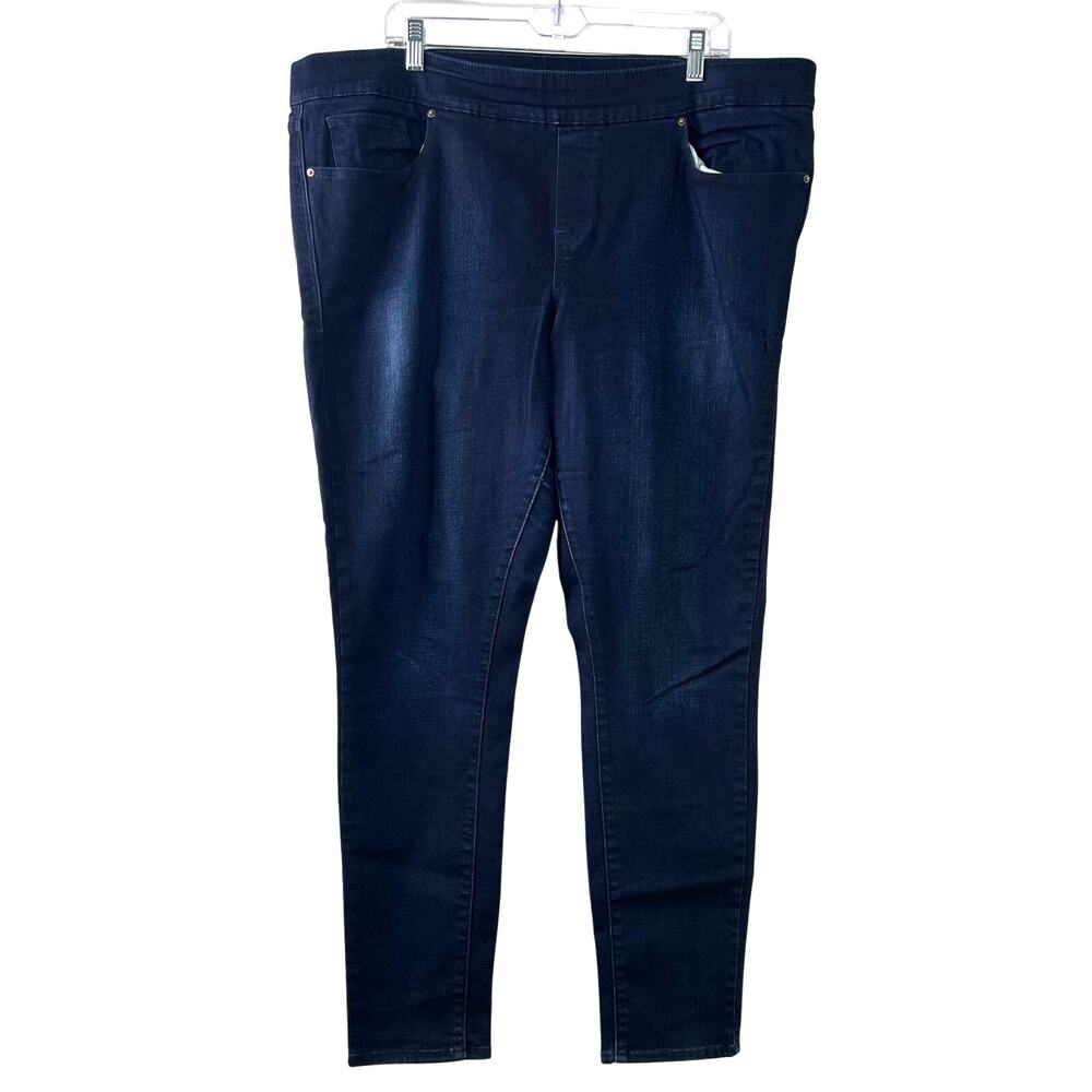 Levi's Womens Dark Blue Denim Jeggins Casual Office Wear Minimalist Plus Size 20